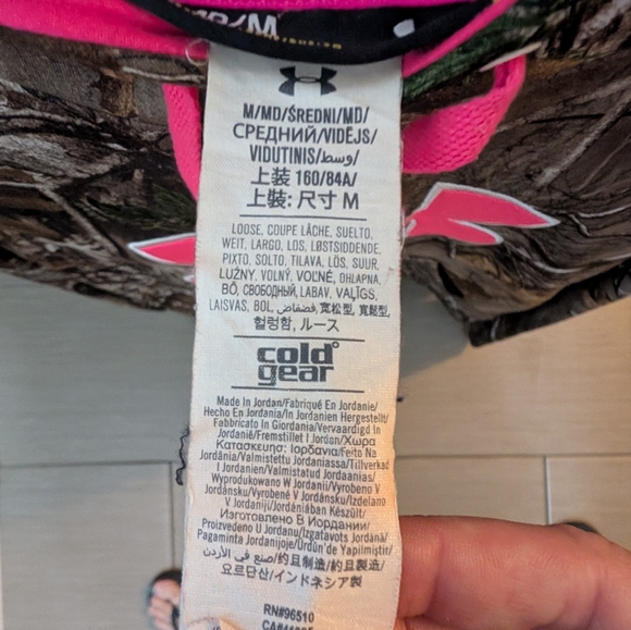 Under Armour Brown Camo Hoodie with Pink Accents - Picture 4 of 4